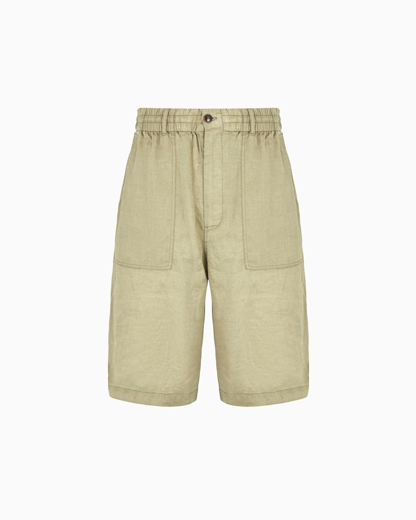 Linen canvas Bermuda shorts Slide 0