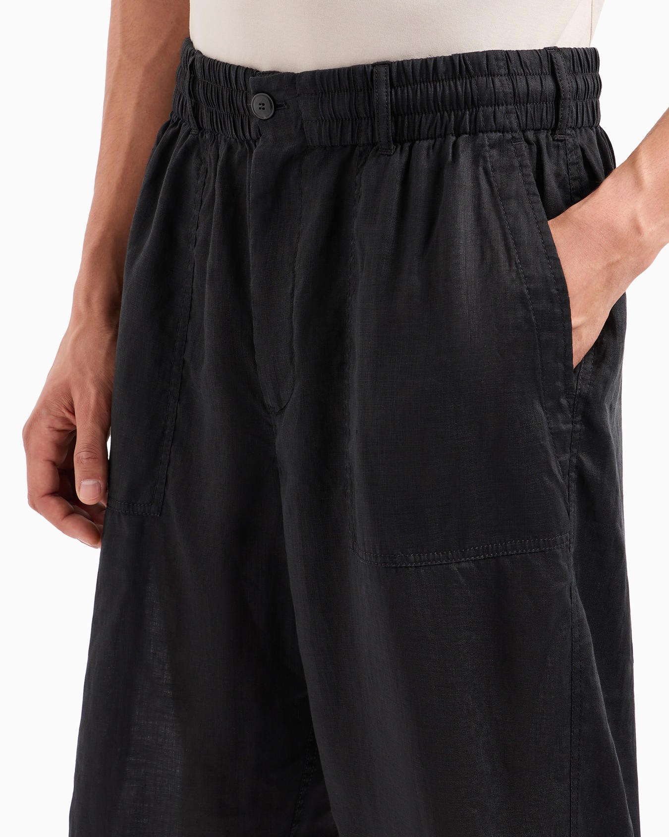 Linen canvas Bermuda shorts Slide 5