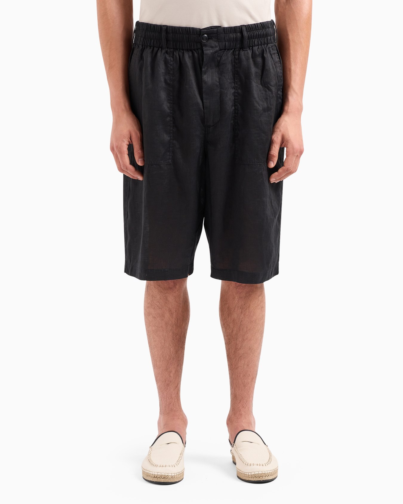 Linen canvas Bermuda shorts Slide 2