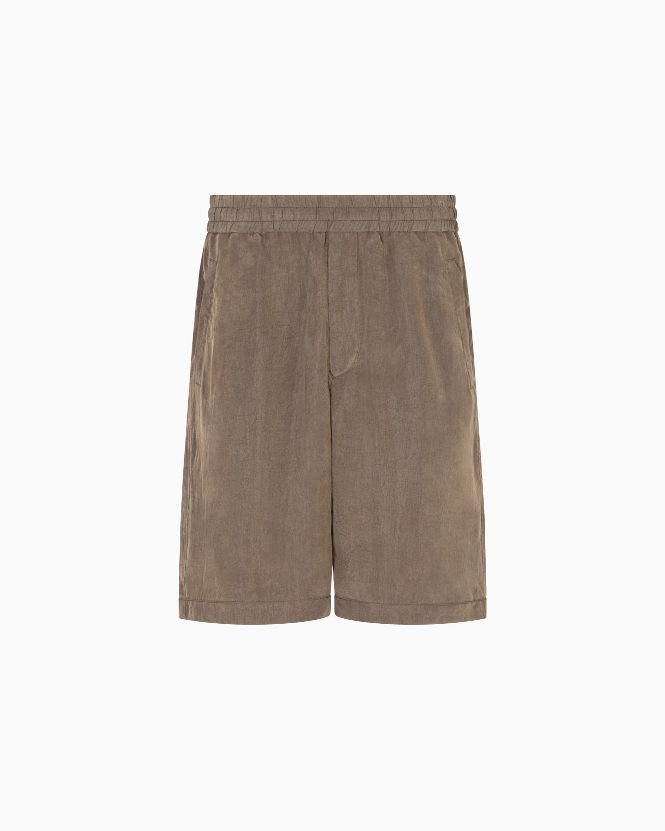Washed Lyocell canvas bermuda shorts Slide 0