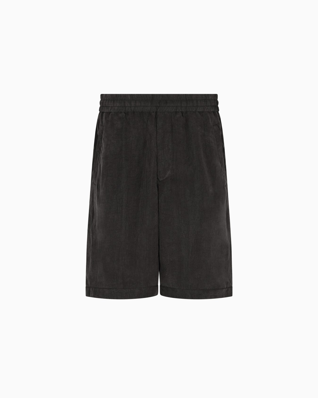 Washed Lyocell canvas bermuda shorts Slide 0
