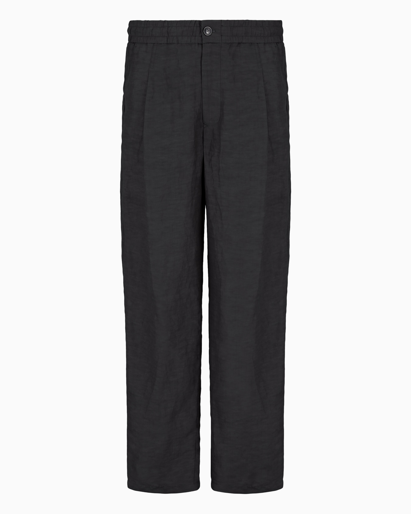 Single-pleat, linen-canvas trousers Slide 0