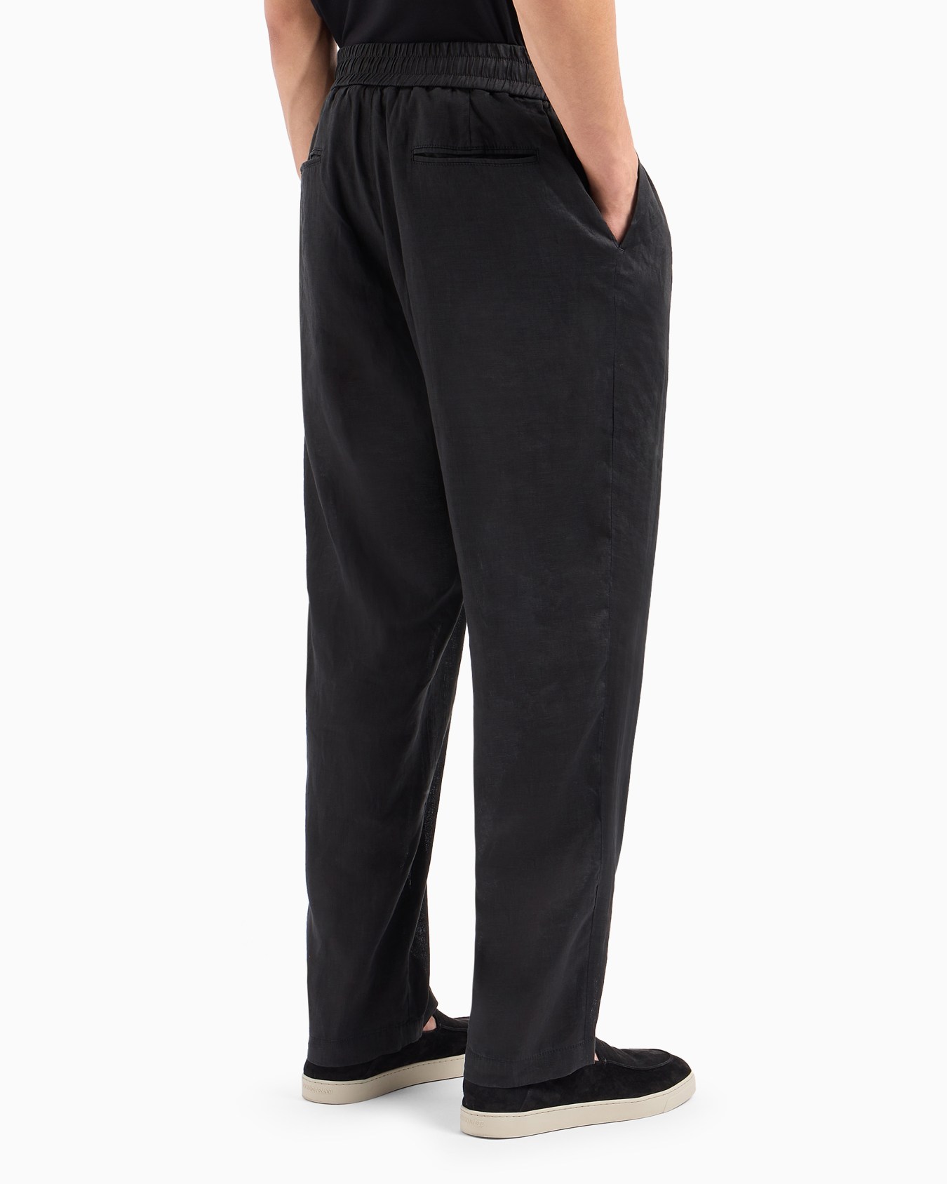 Single-pleat, linen-canvas trousers Slide 3