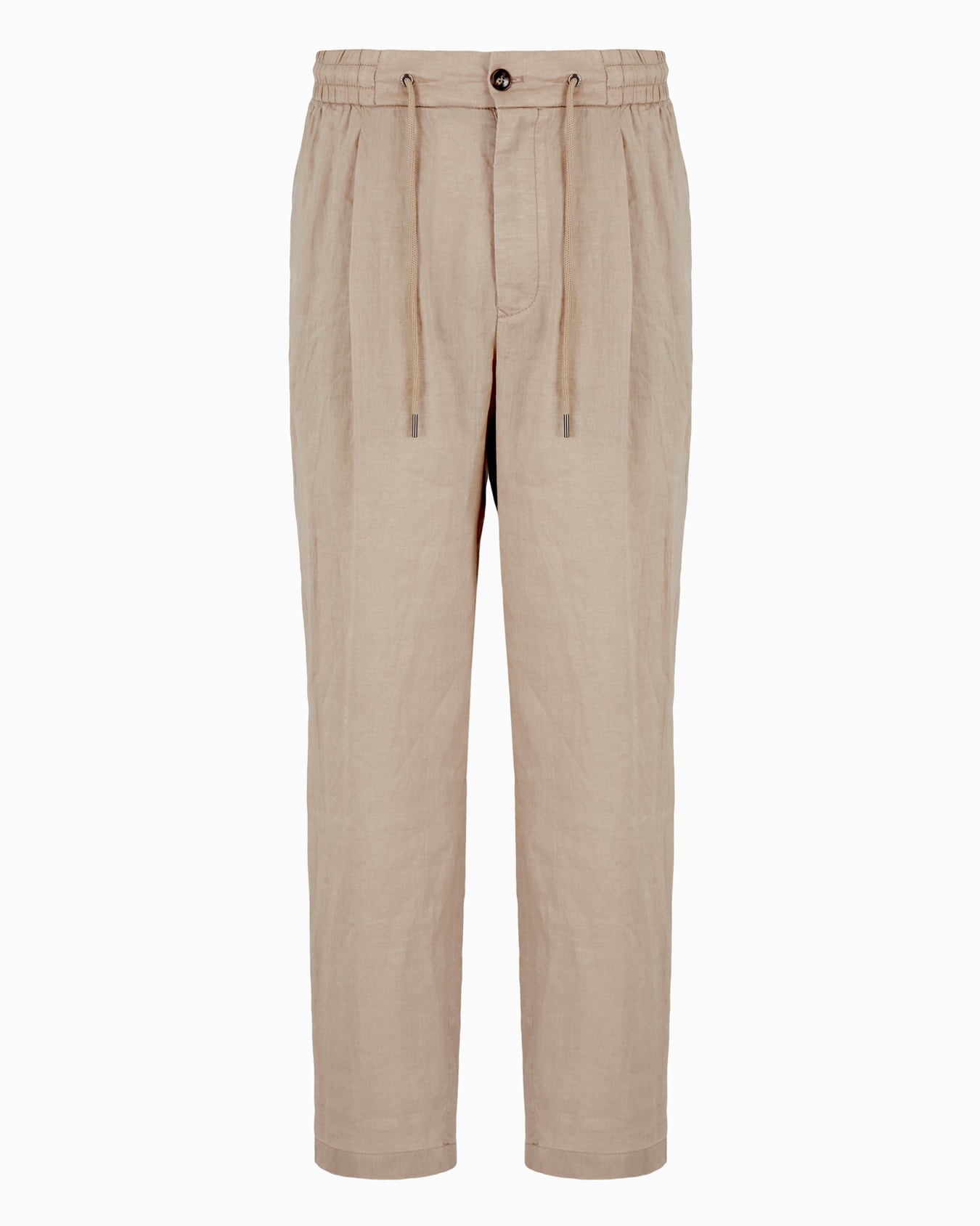 Hose mit Bundfalte aus Leinen-Canvas Folie 0