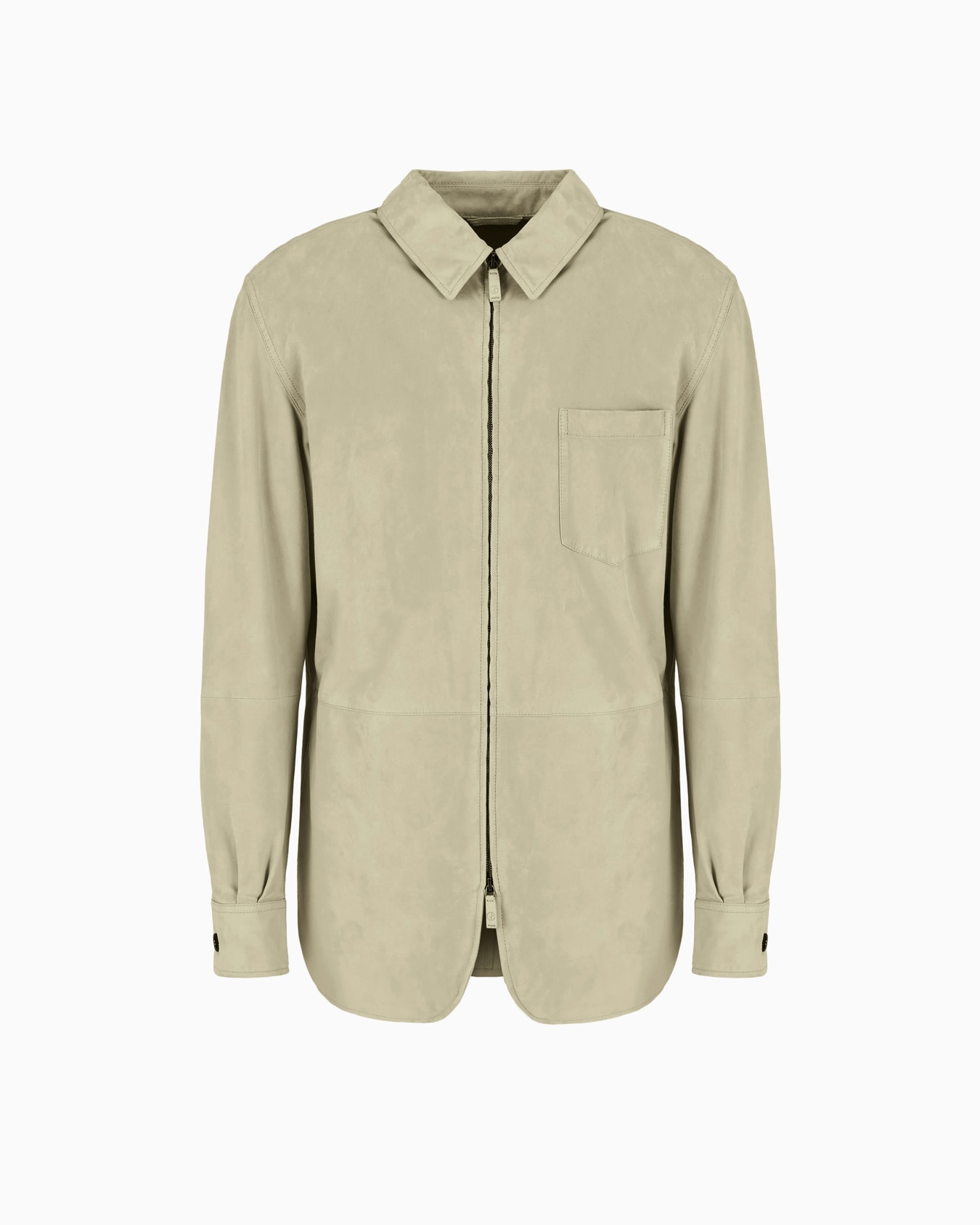 Suede-lambskin, single-breasted jacket Slide 0