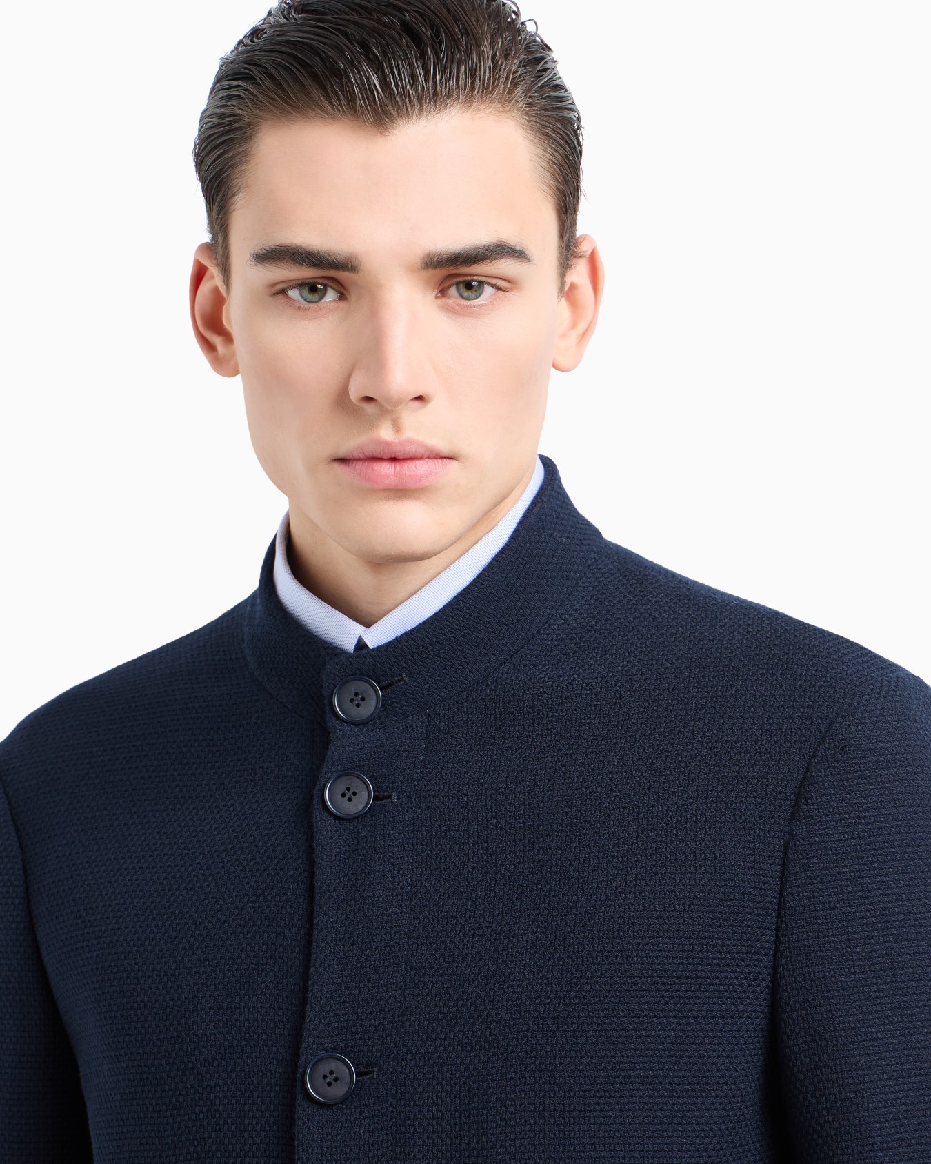 Veste à simple boutonnage en laine vierge Diapositive 4