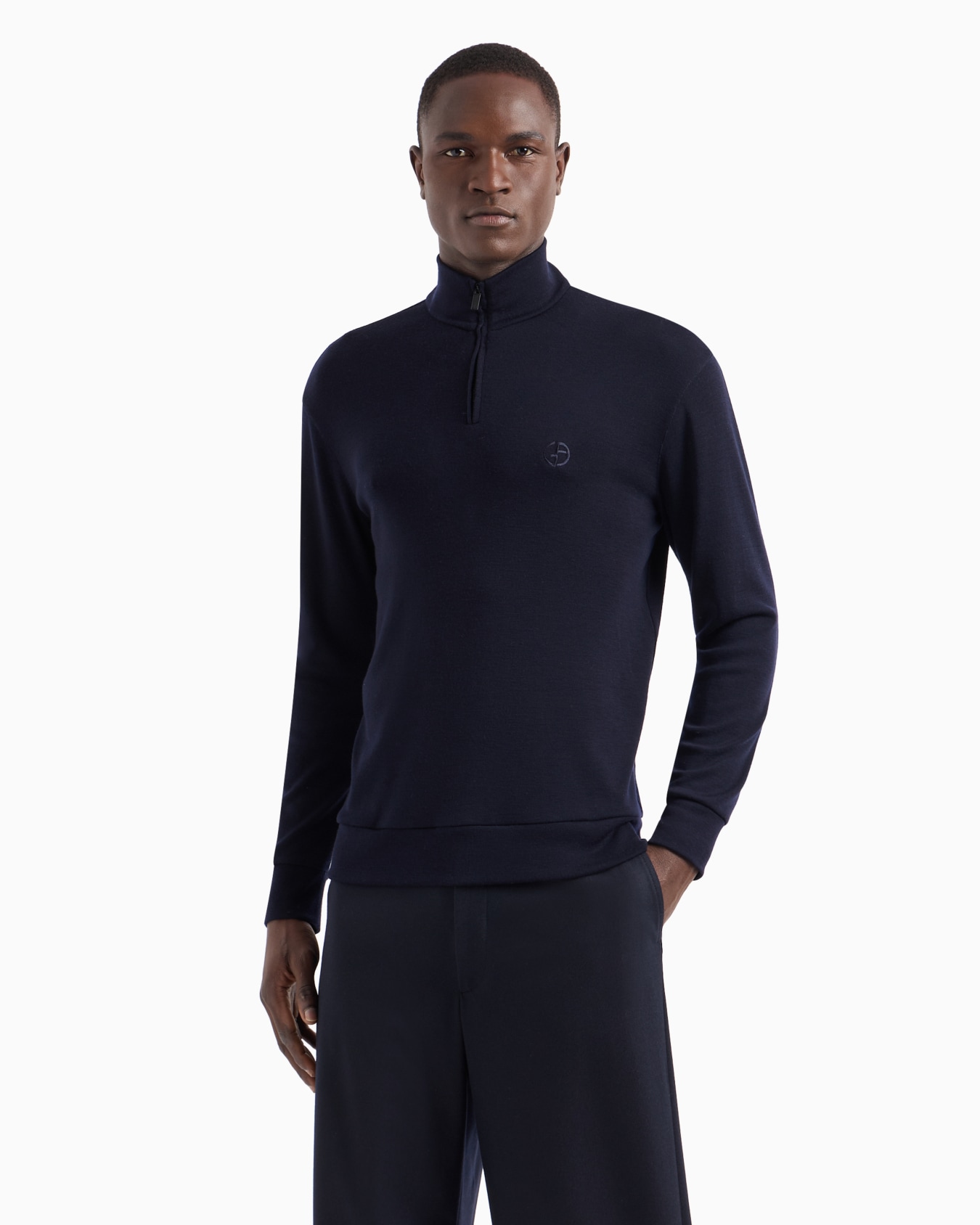 Sweat-shirt à col roulé en maille de laine vierge Diapositive 1