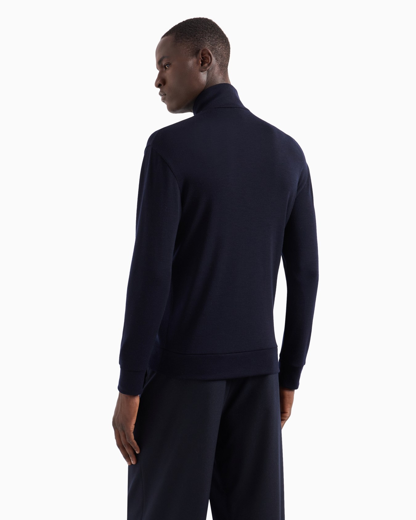 Sweat-shirt à col roulé en maille de laine vierge Diapositive 2