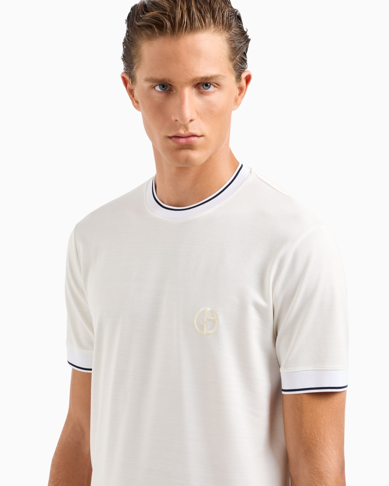 Silk and cotton jersey crew-neck T-shirt Slide 4