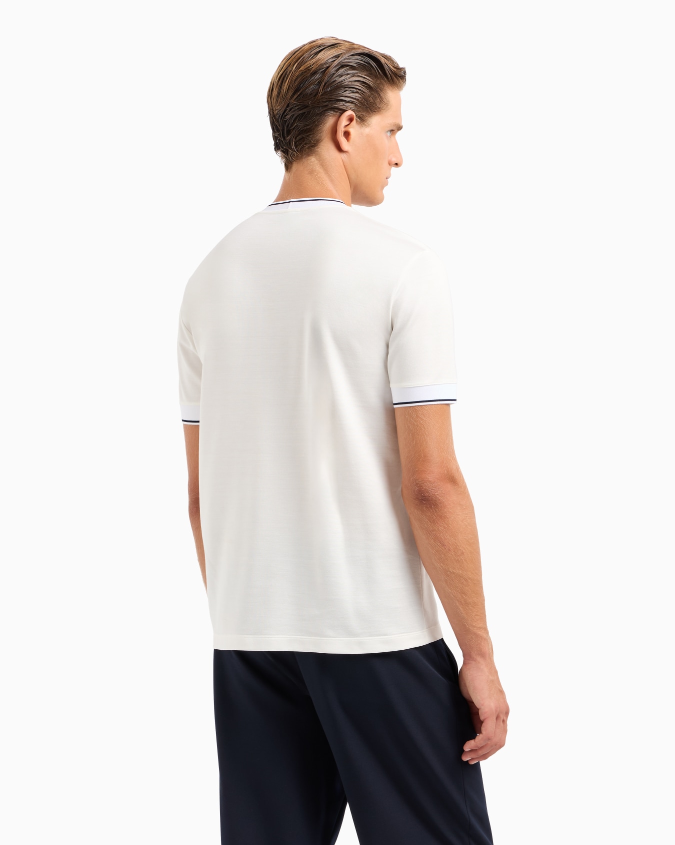 Silk and cotton jersey crew-neck T-shirt Slide 2