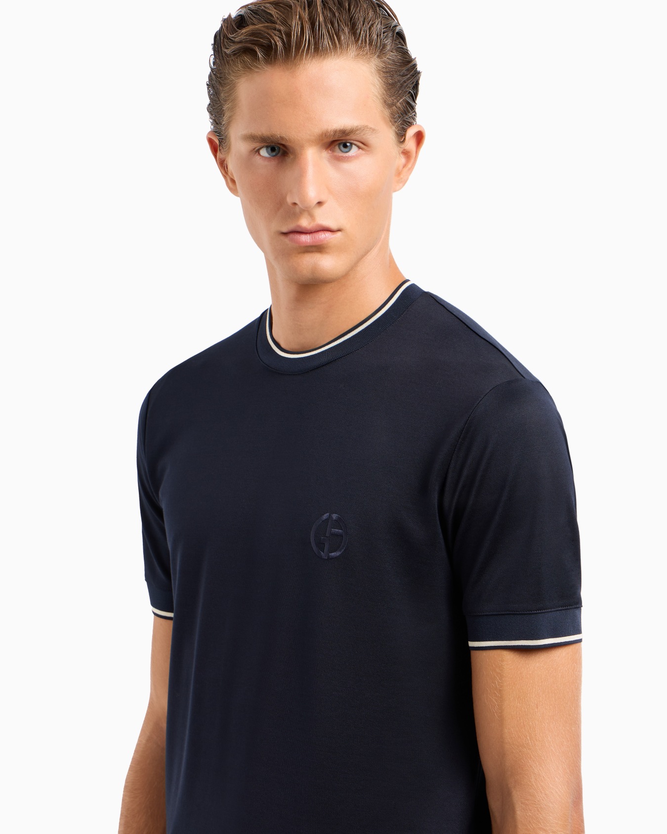 Silk and cotton jersey crew-neck T-shirt Slide 4