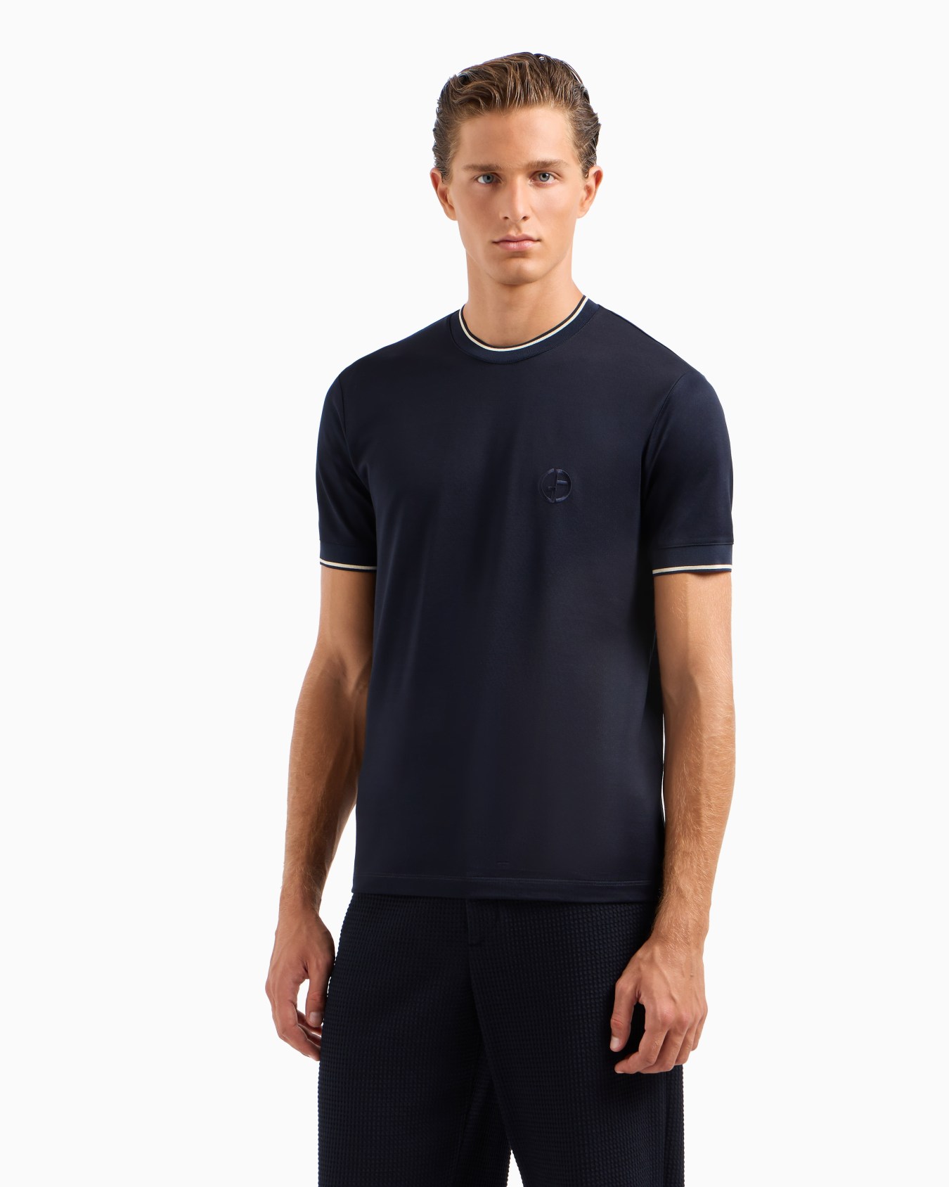 Silk and cotton jersey crew-neck T-shirt Slide 3