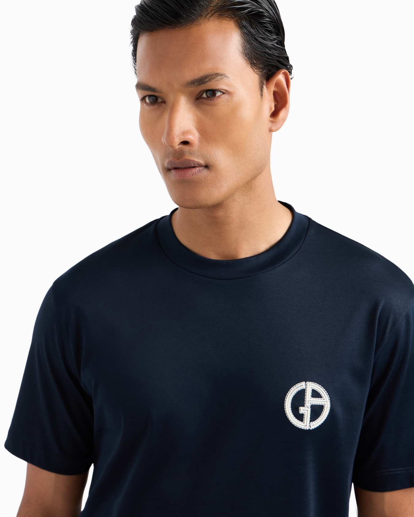 Cotton interlock crew-neck T-shirt Slide 4