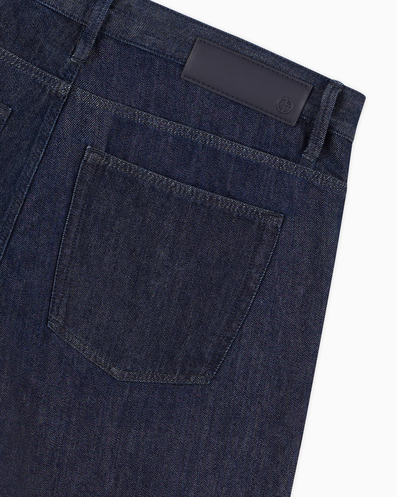 Regular-fit five-pocket cotton-denim and silk trousers Slide 5