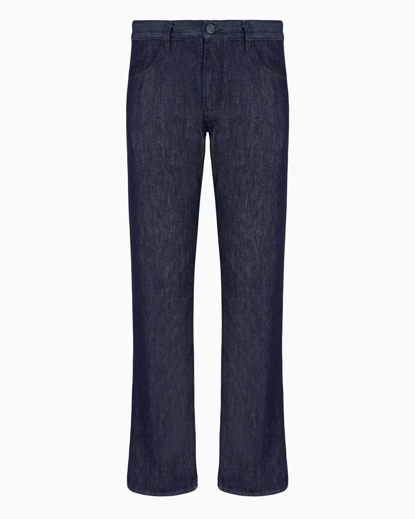 Regular-fit five-pocket cotton-denim and silk trousers Slide 0