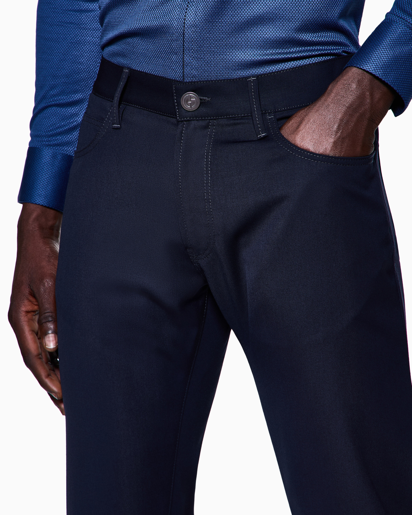 Regular-fit five-pocket virgin-wool trousers Slide 4