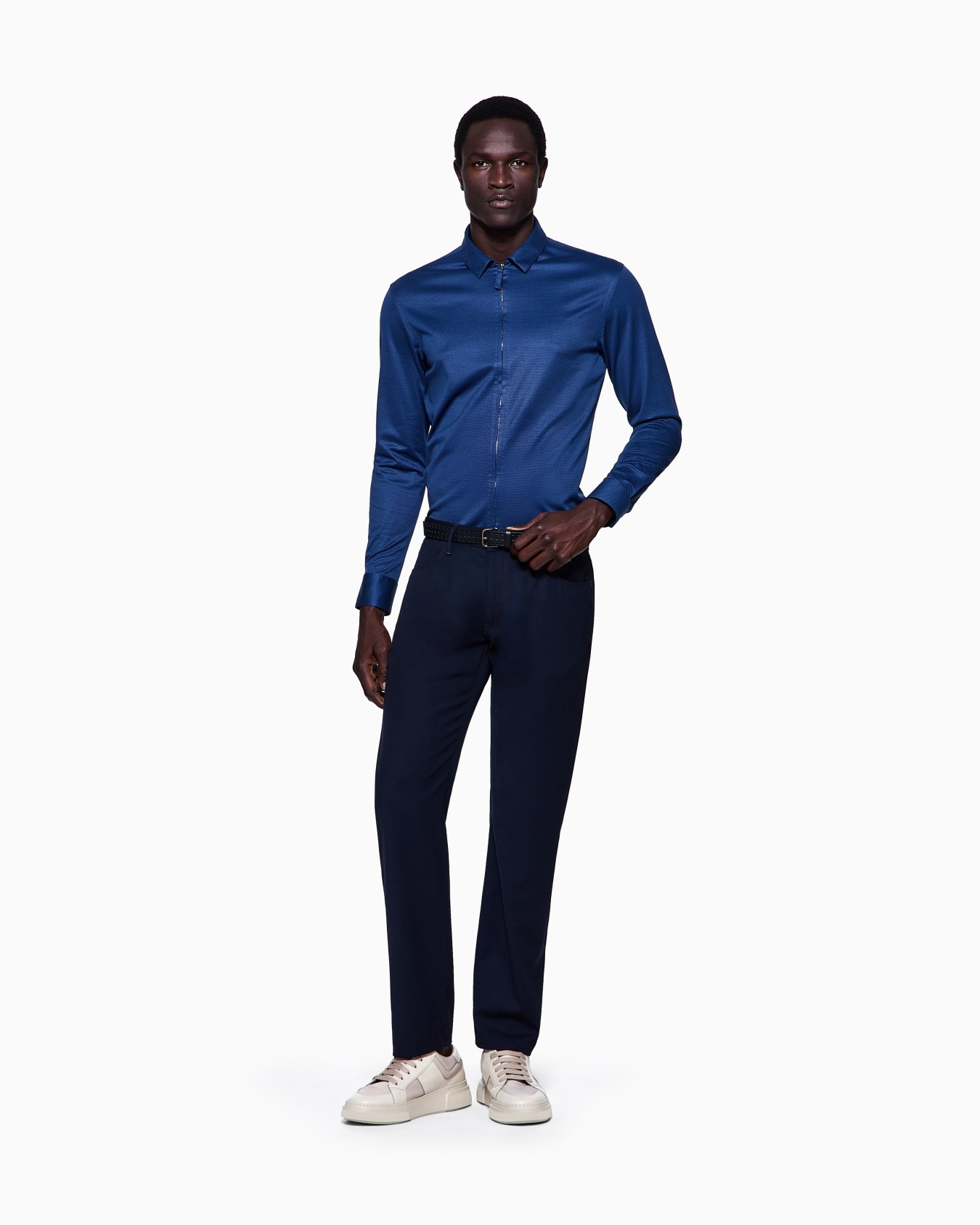 Regular-fit five-pocket virgin-wool trousers Slide 1