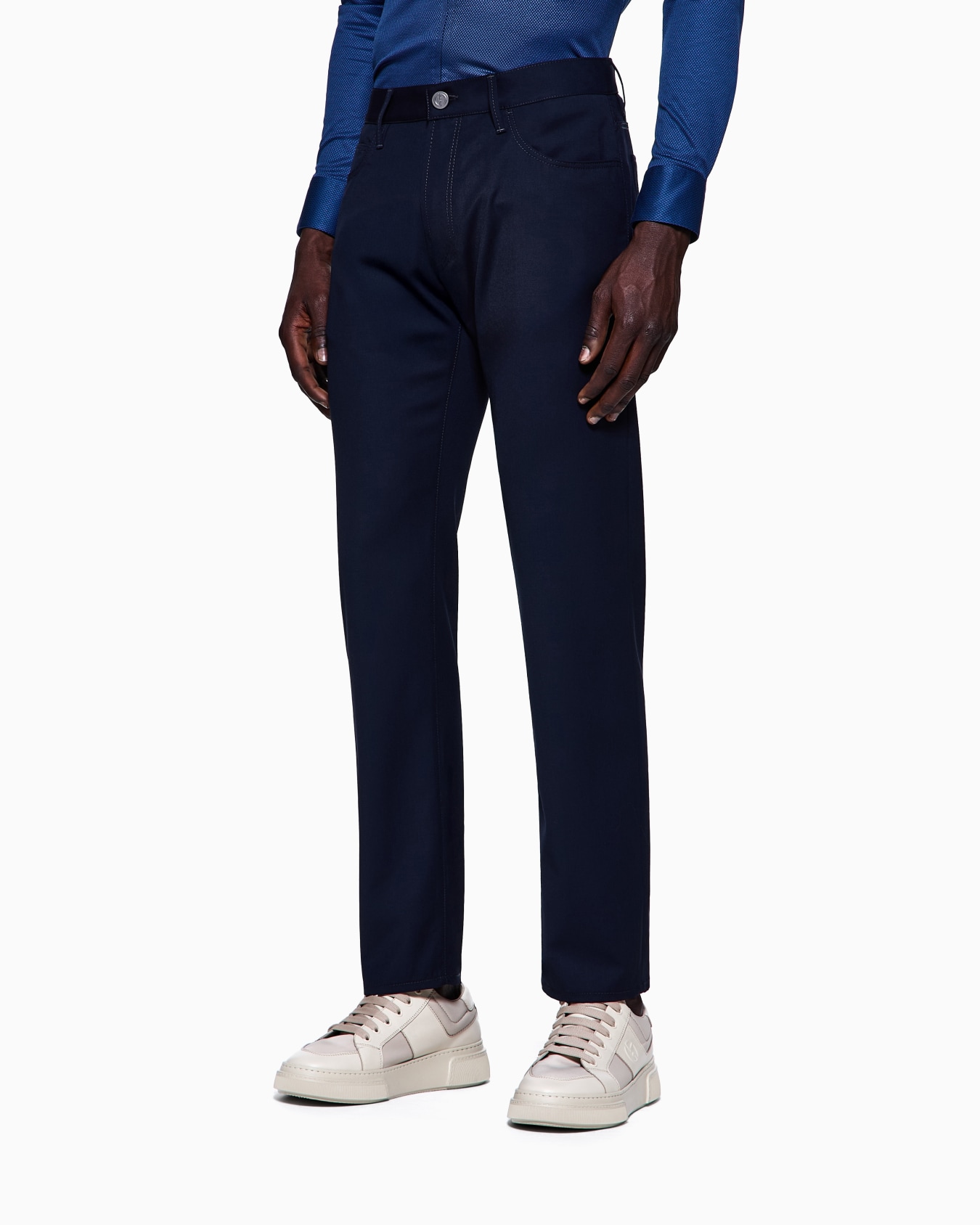 Regular-fit five-pocket virgin-wool trousers Slide 3