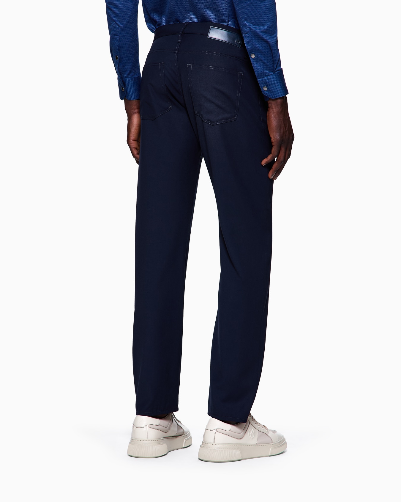Regular-fit five-pocket virgin-wool trousers Slide 2