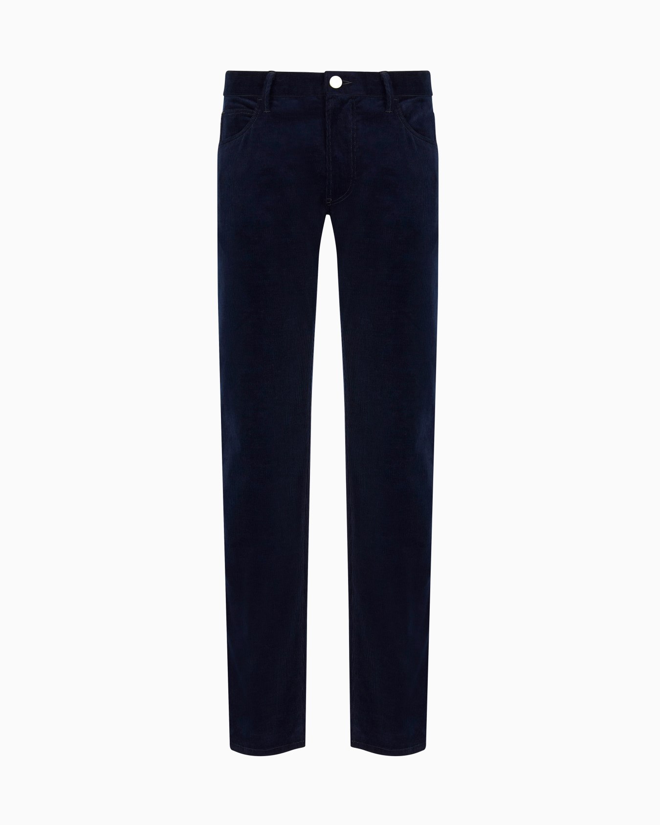 Pantalon 5 poches coupe classique en coton et cachemire Diapositive 0