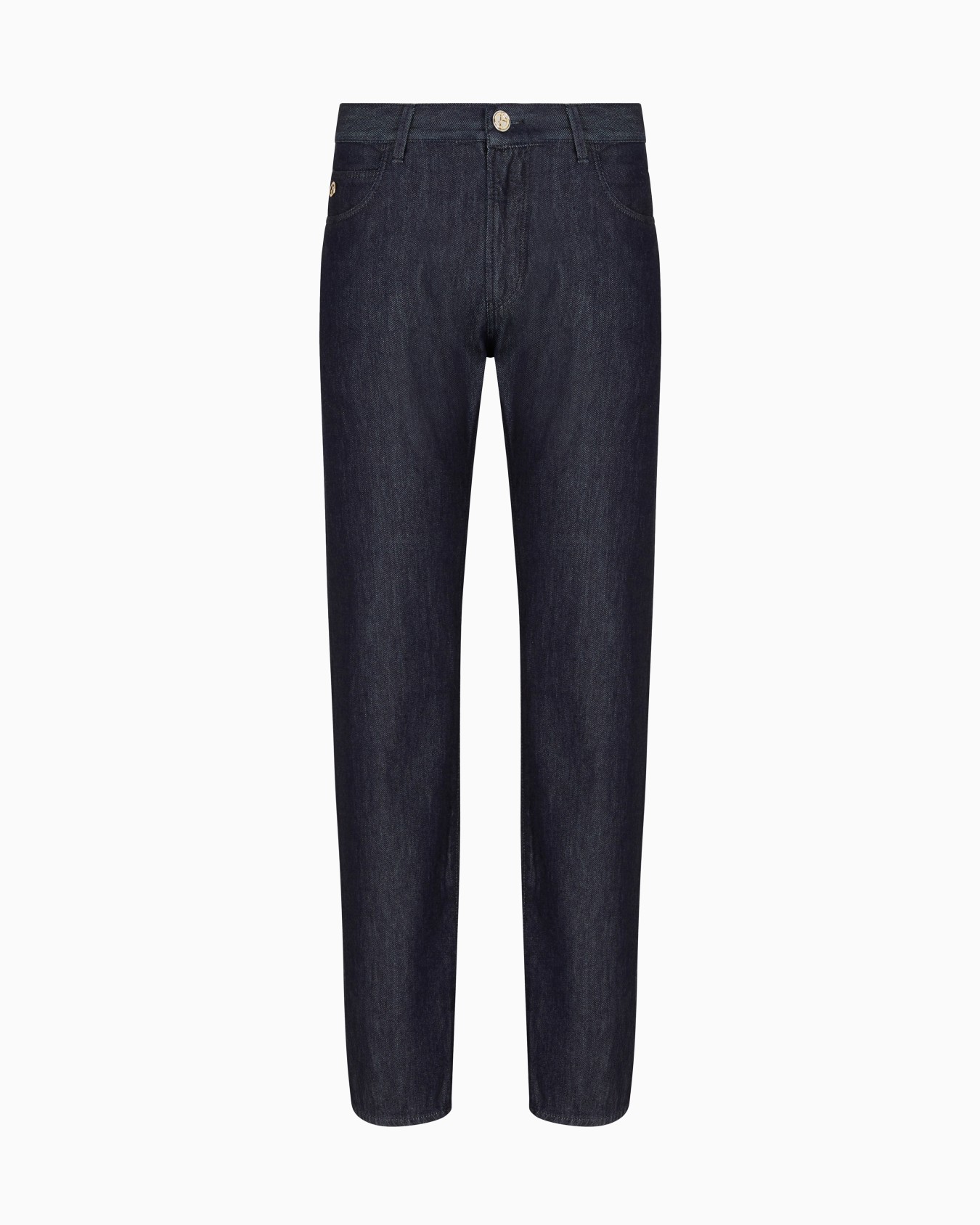 Regular-fit five-pocket trousers in silk and luxury cotton twill  Slide 0