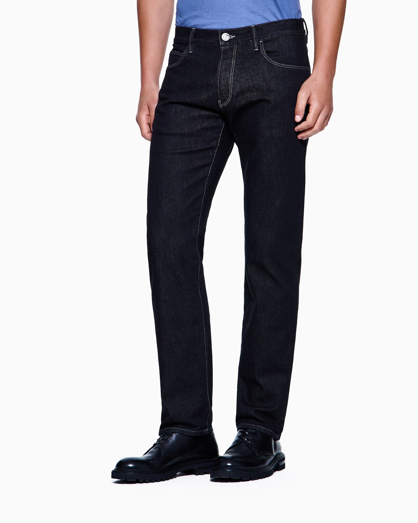 Pantalones cinco bolsillos regular fit de algodón y modal ASV Diapositiva 3