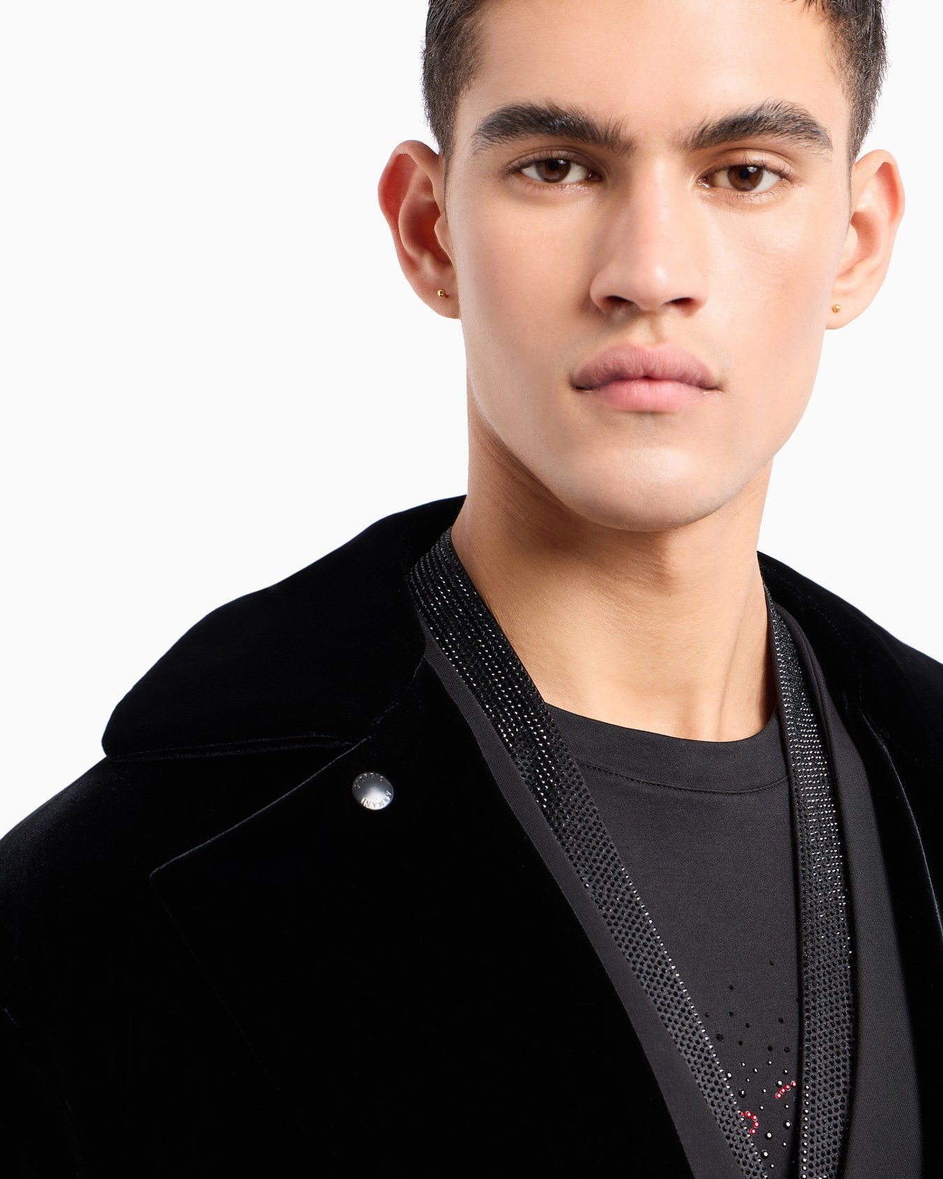 Single-breasted Giorgio’s waistcoat in wool crêpe Slide 5