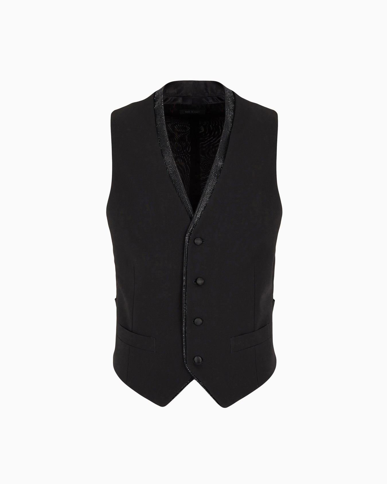 Giorgio's Gilet monopetto in crepe di lana Slide 0