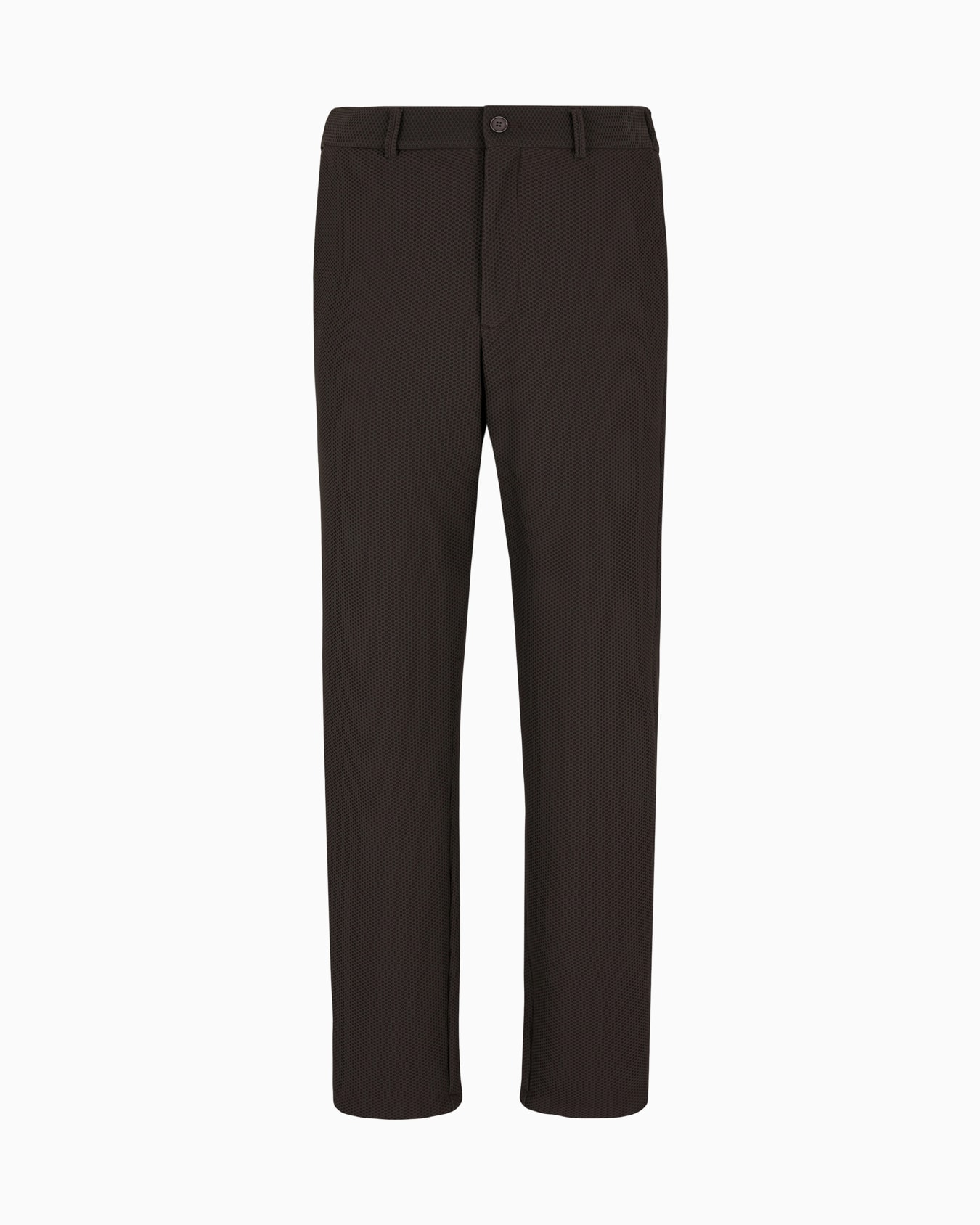 Technical waffle flat-front trousers Slide 0