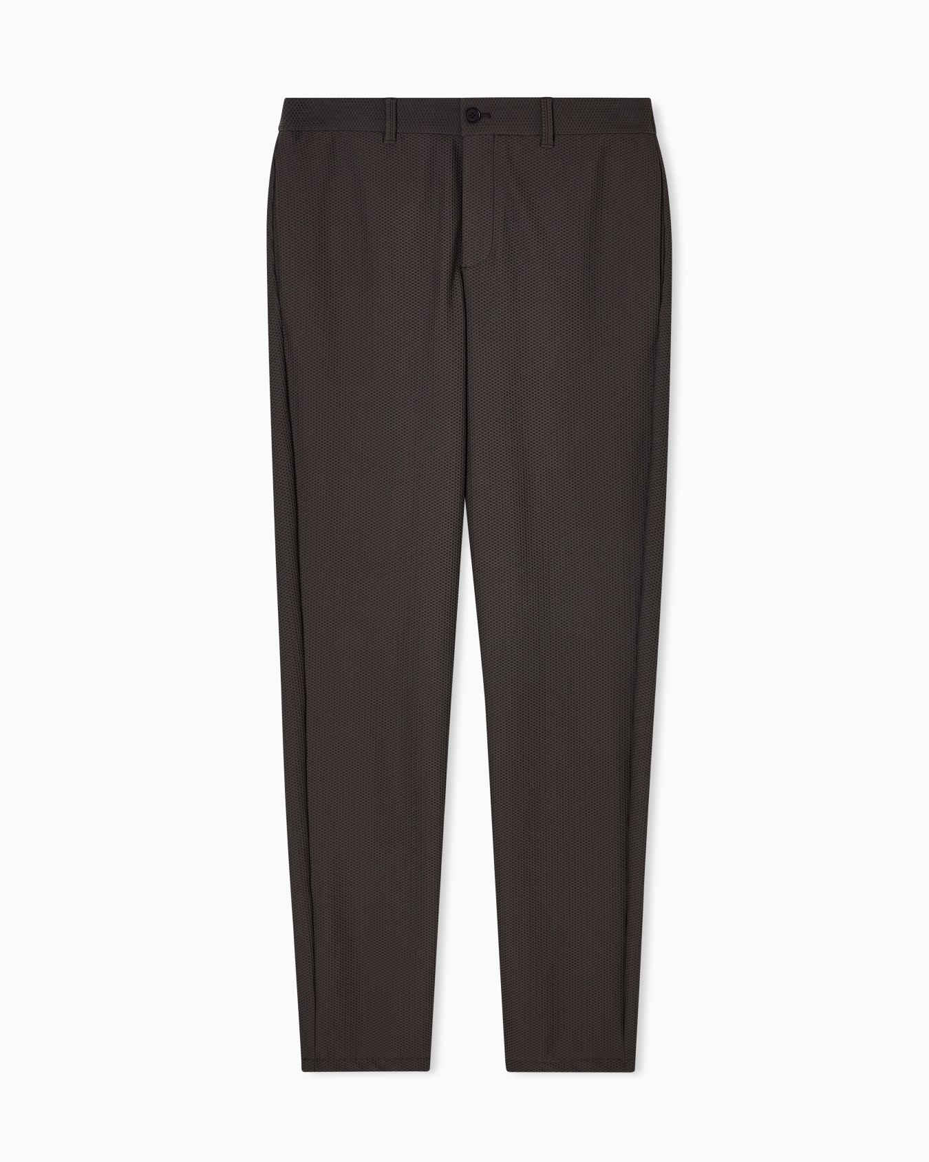 Pantalon sans pince en tissu gaufré technique Diapositive 0