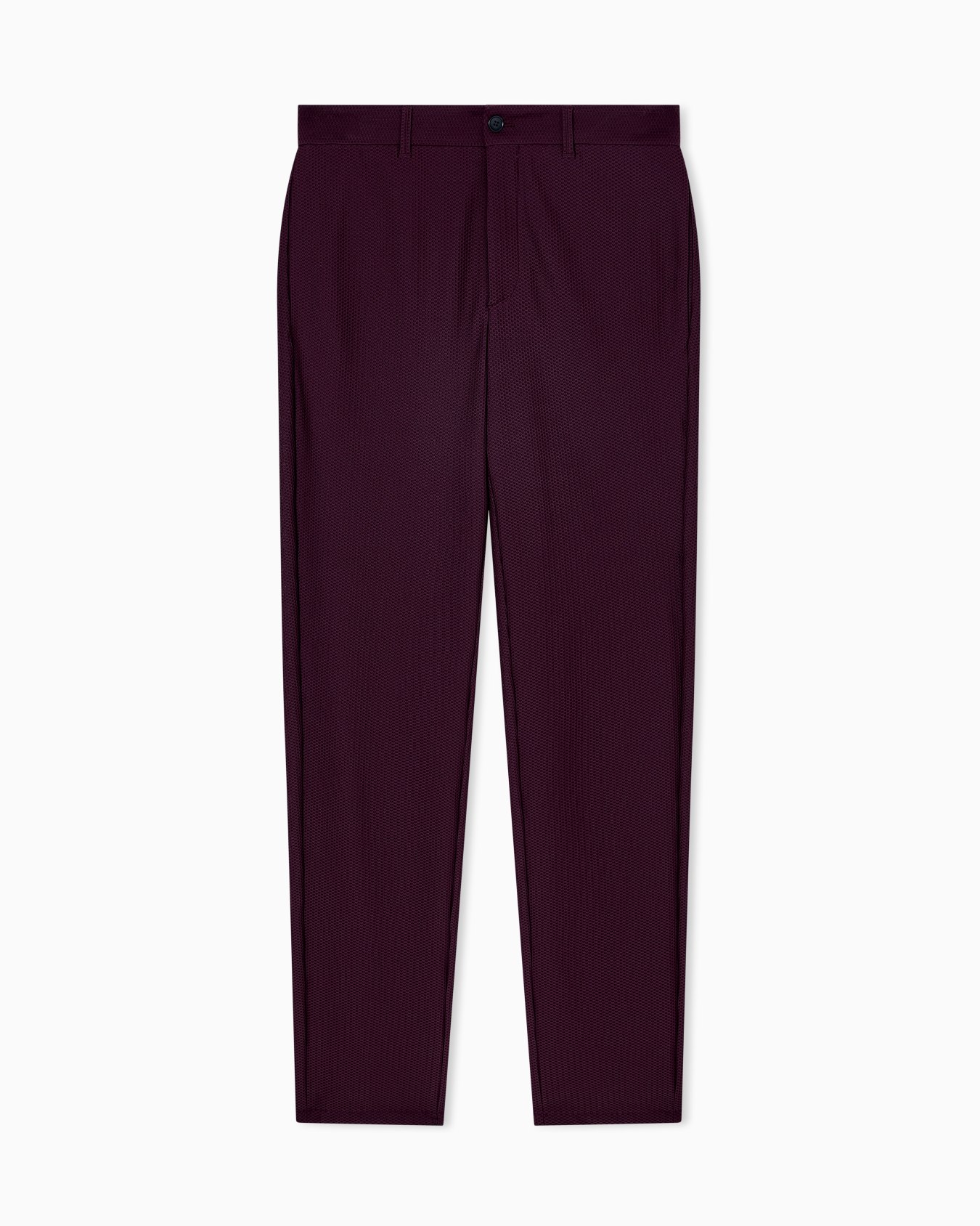 Technical waffle flat-front trousers Slide 0