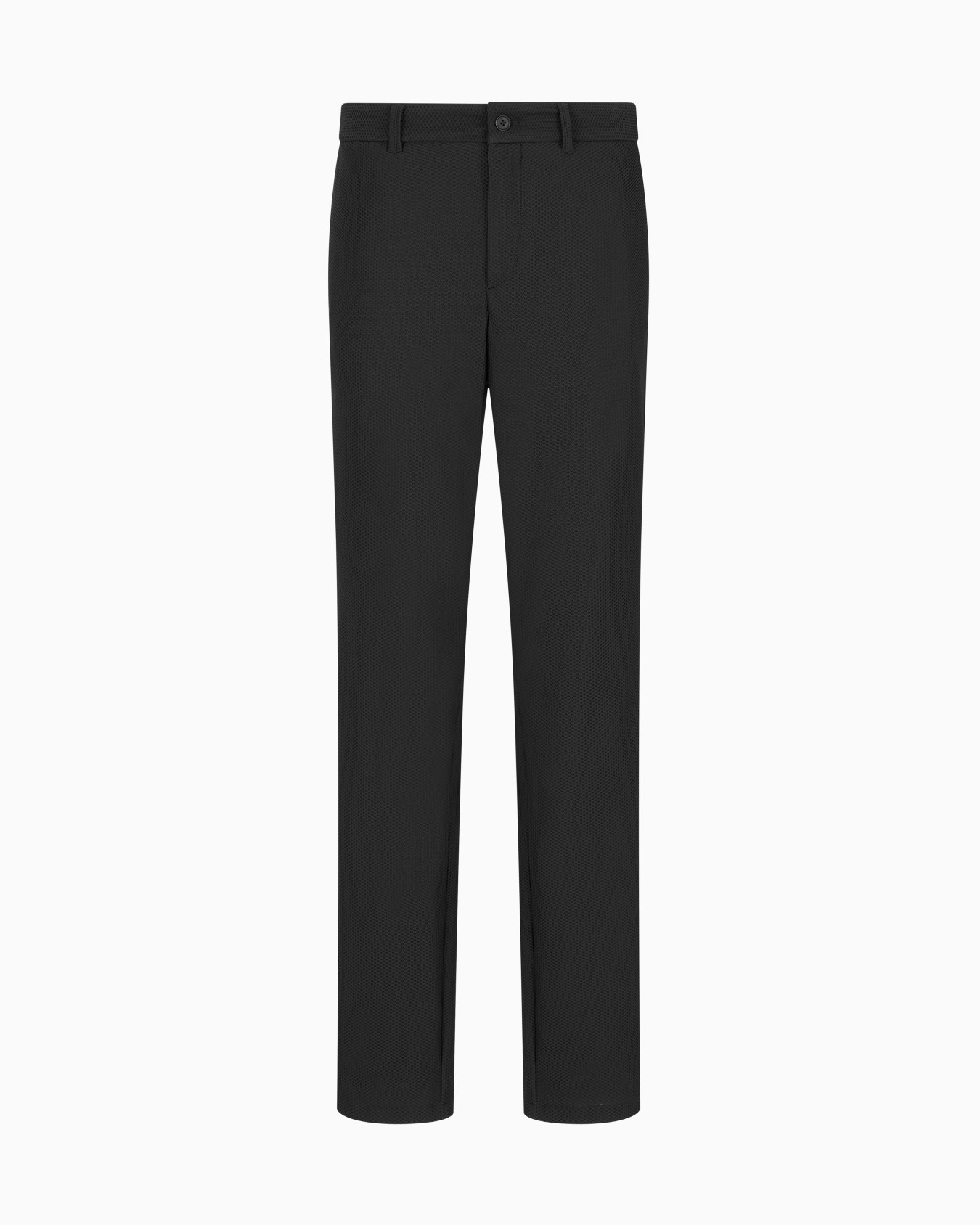 Pantalon sans pince en tissu gaufré technique Diapositive 0