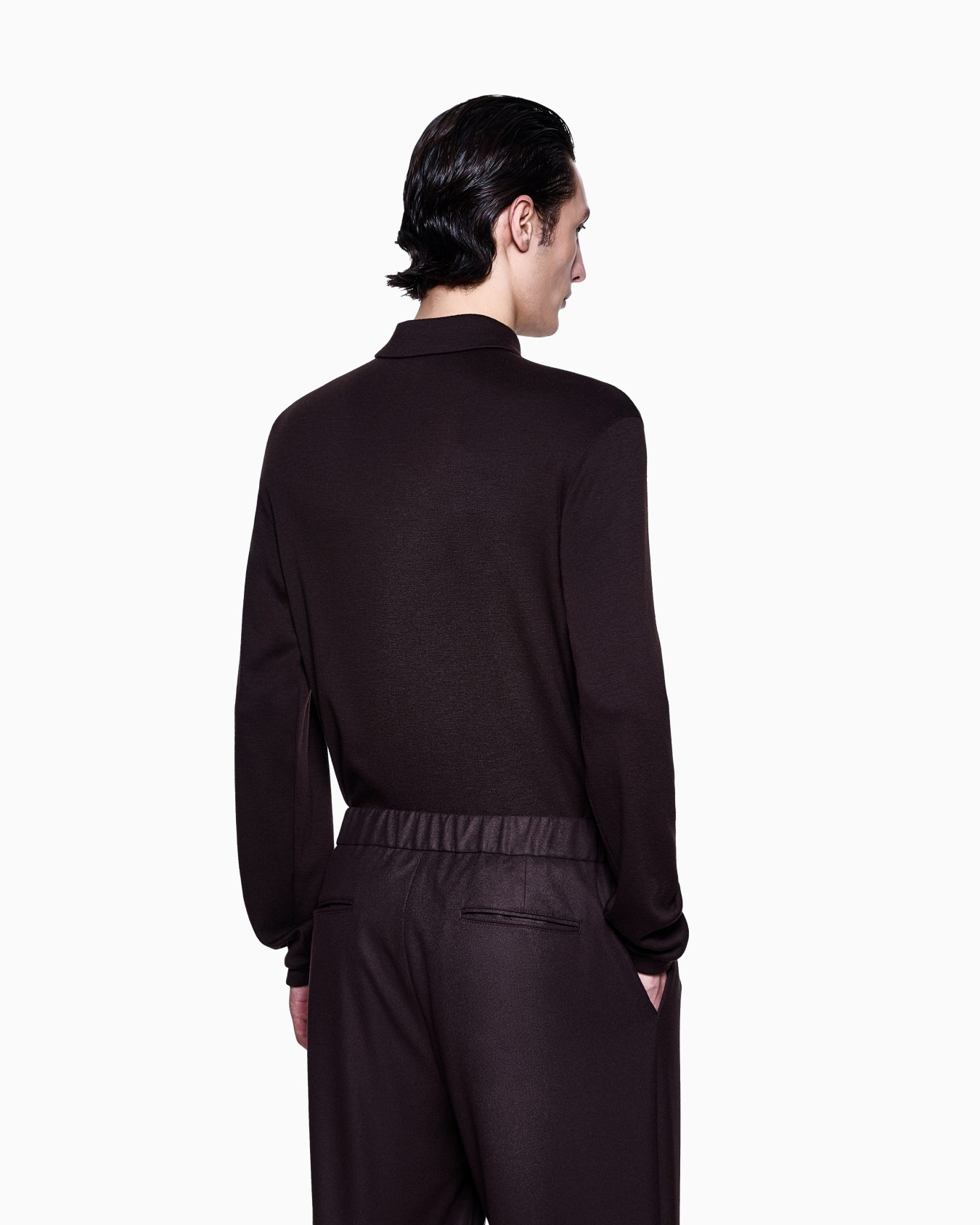Chemise en interlock de pur cachemire Diapositive 2