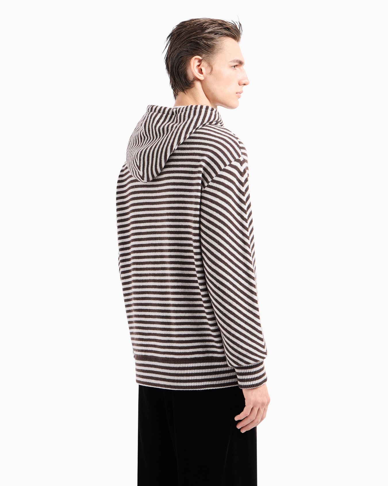 Wool knit hooded sweatshirt Slide 2