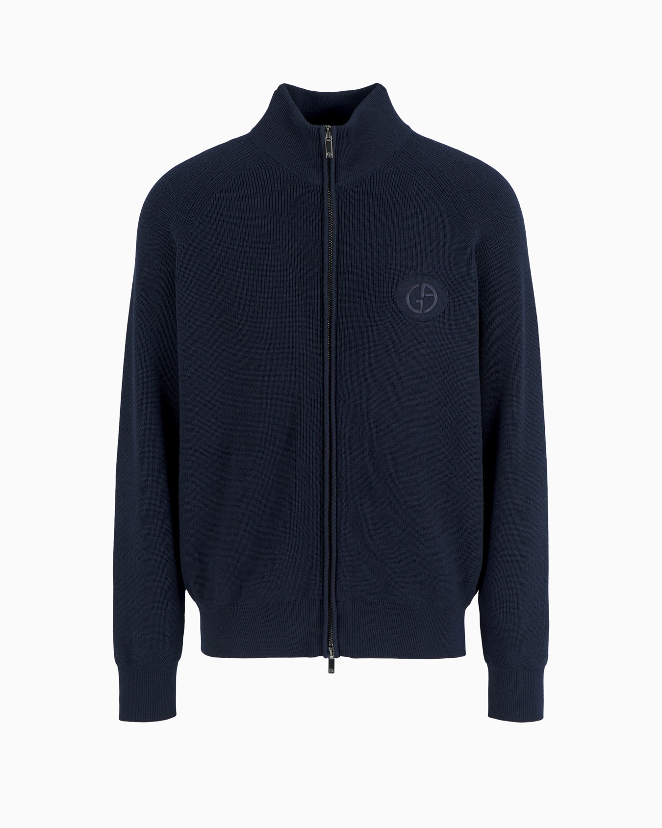 Virgin-wool, zip-up cardigan Slide 0
