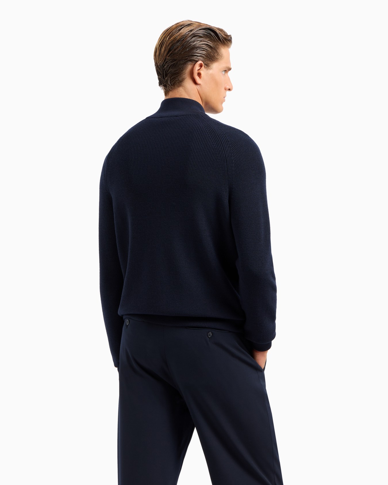 Virgin-wool, zip-up cardigan Slide 2