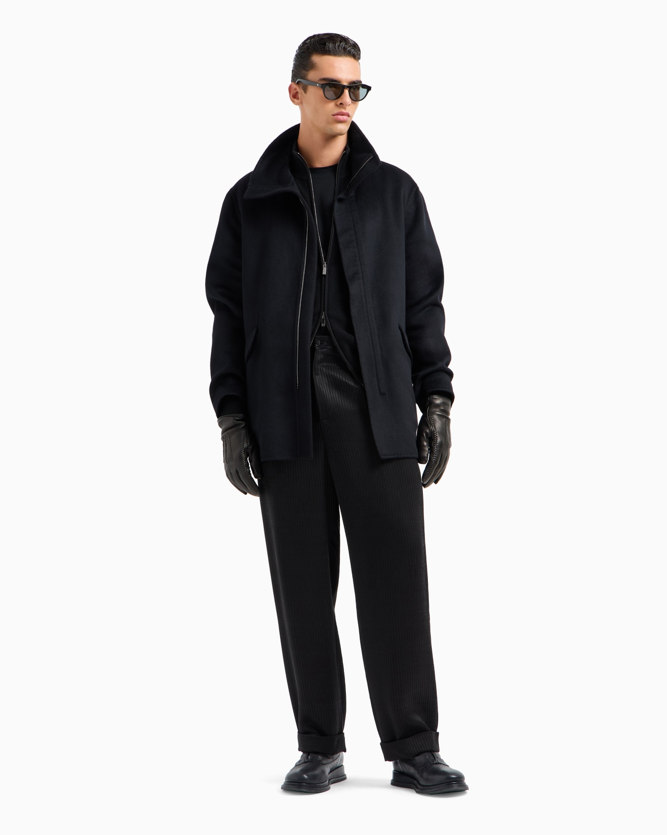 Virgin-wool, zip-up cardigan Slide 3