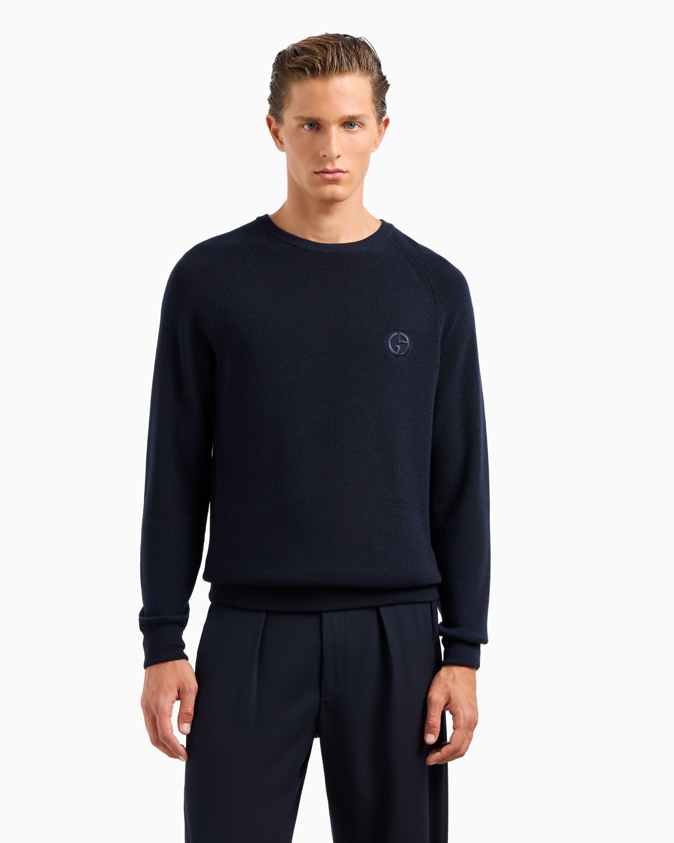 Pull ras-du-cou en laine vierge Diapositive 1