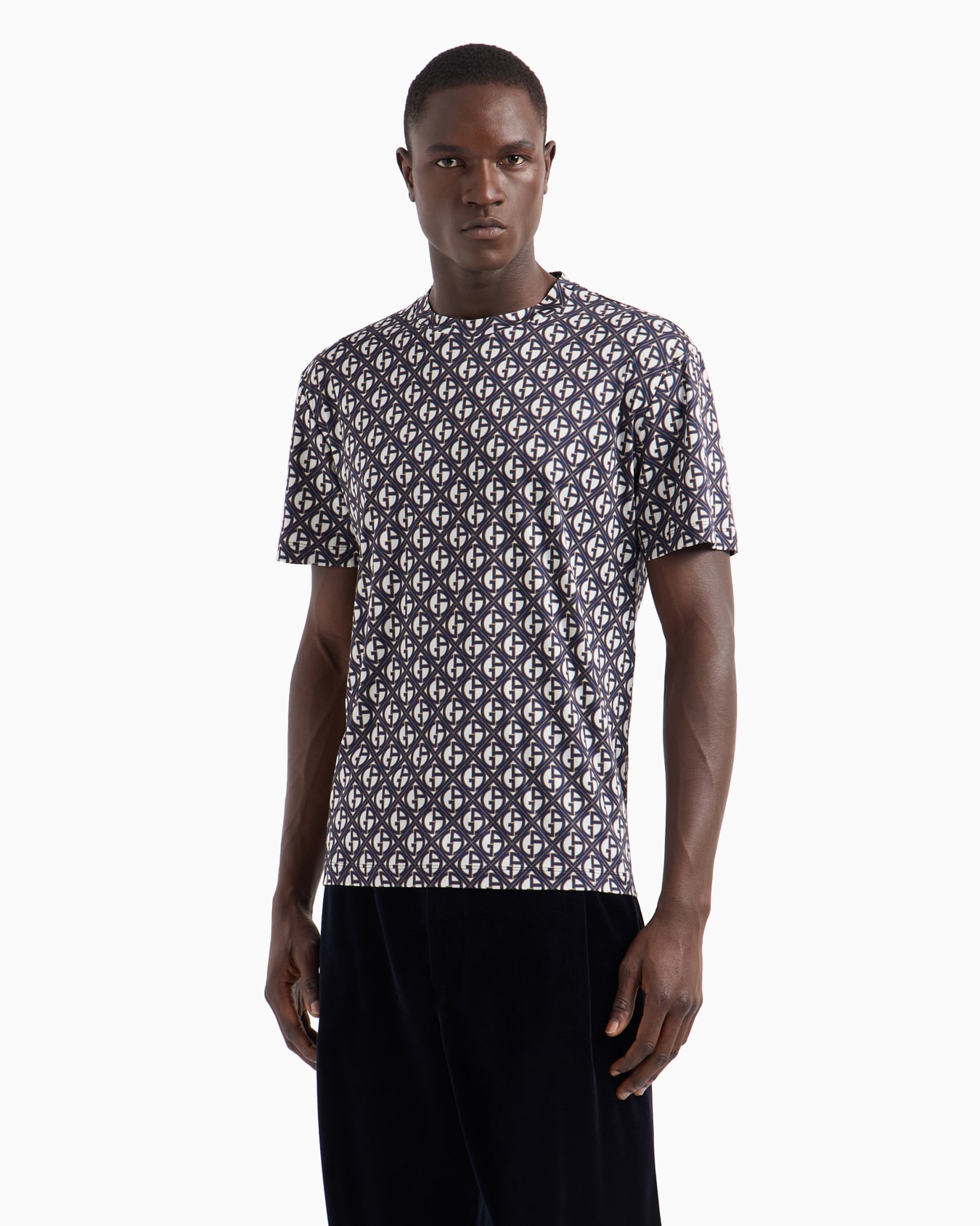 Camisa de lana virgen, viscosa y seda de la colección Denim Diapositiva 1