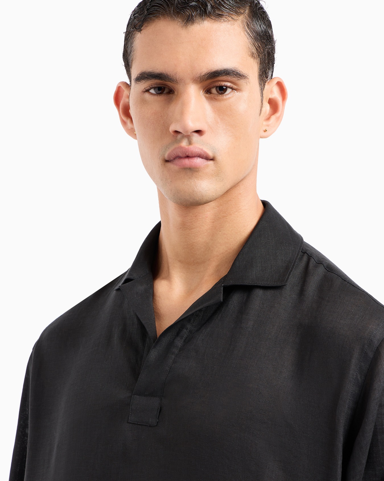 Shirt in linen canvas Slide 5
