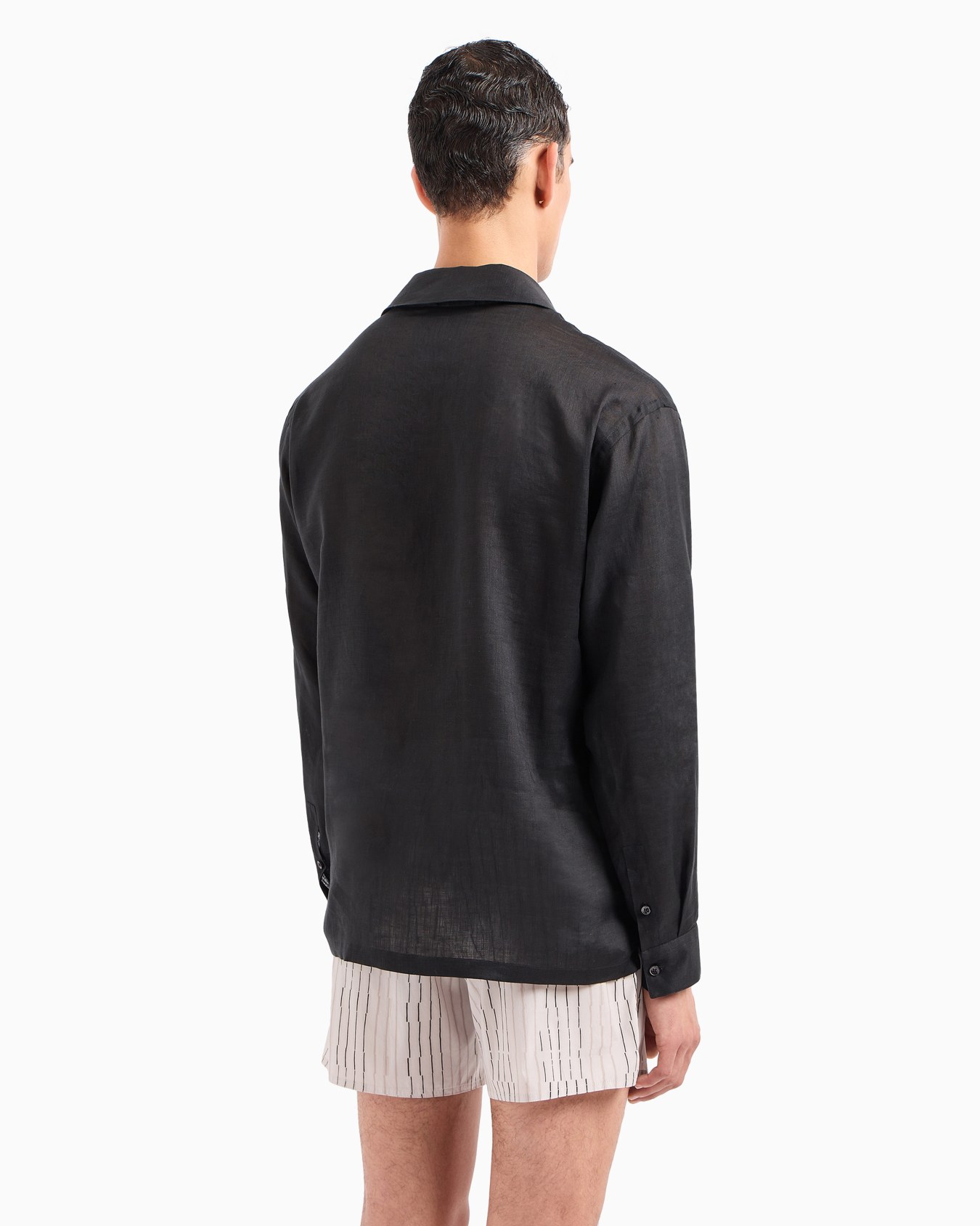 Shirt in linen canvas Slide 3