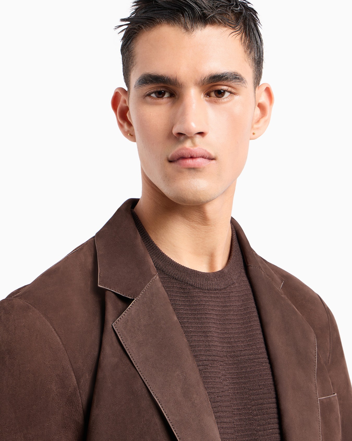 Virgin-wool blend crew-neck jumper with jacquard logo Slide 5