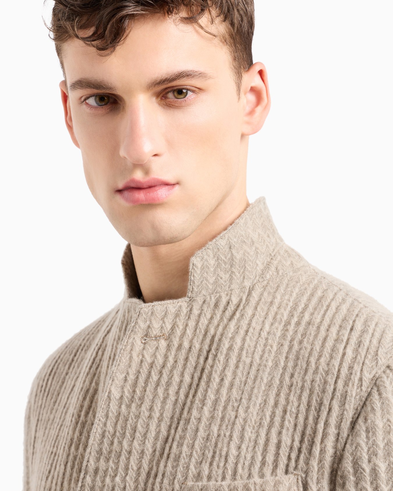 Doppelreihiges Sakko der Upton-Linie aus Kaschmir und Seidenjacquard Folie 5