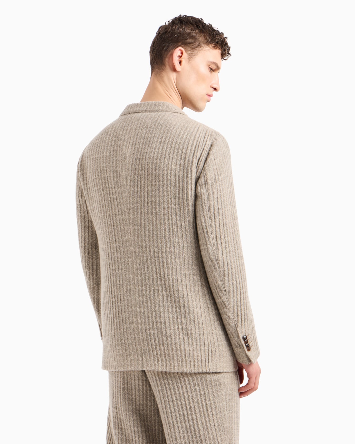 Doppelreihiges Sakko der Upton-Linie aus Kaschmir und Seidenjacquard Folie 3