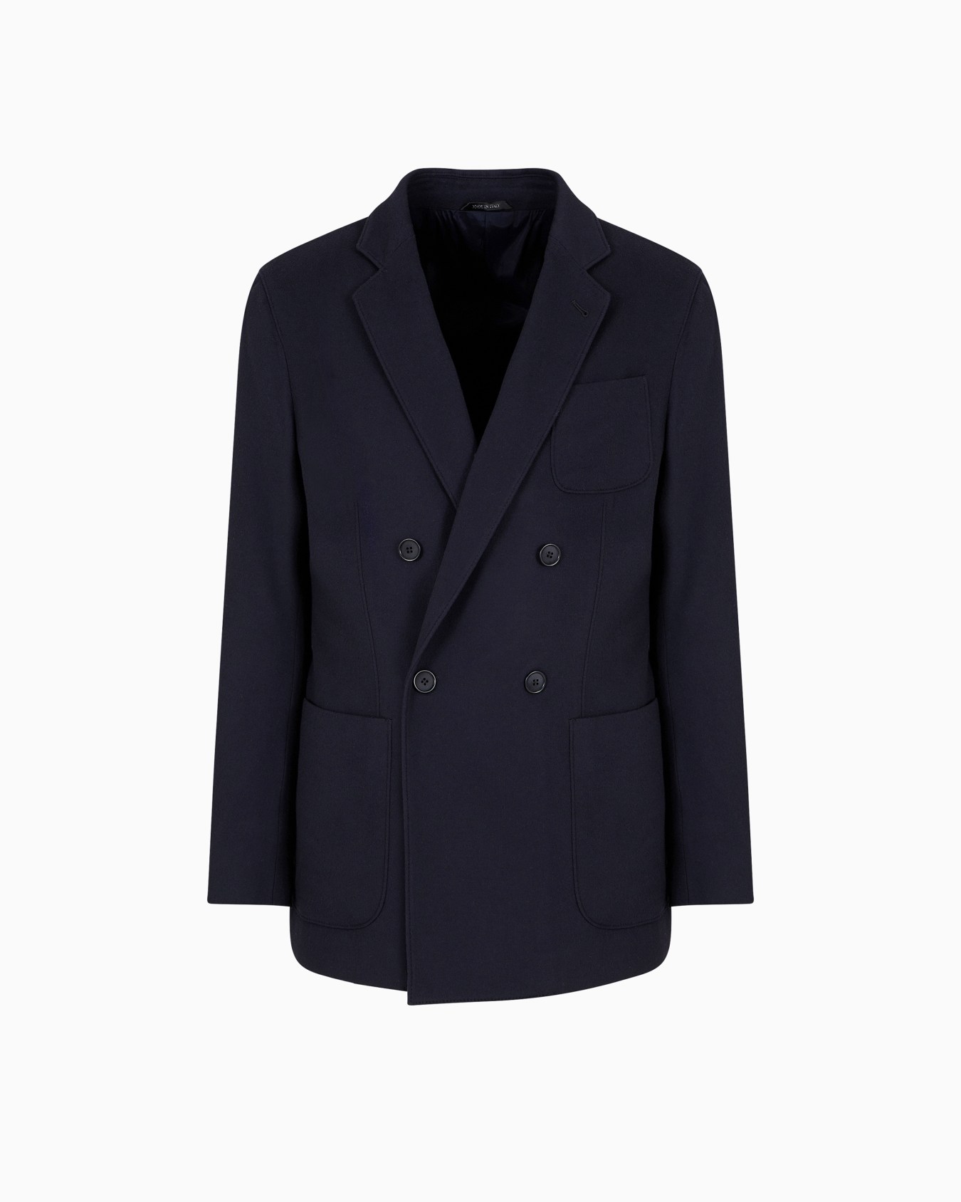 Double-breasted Upton Line jacket in lightweight virgin-wool cloth Slide 0