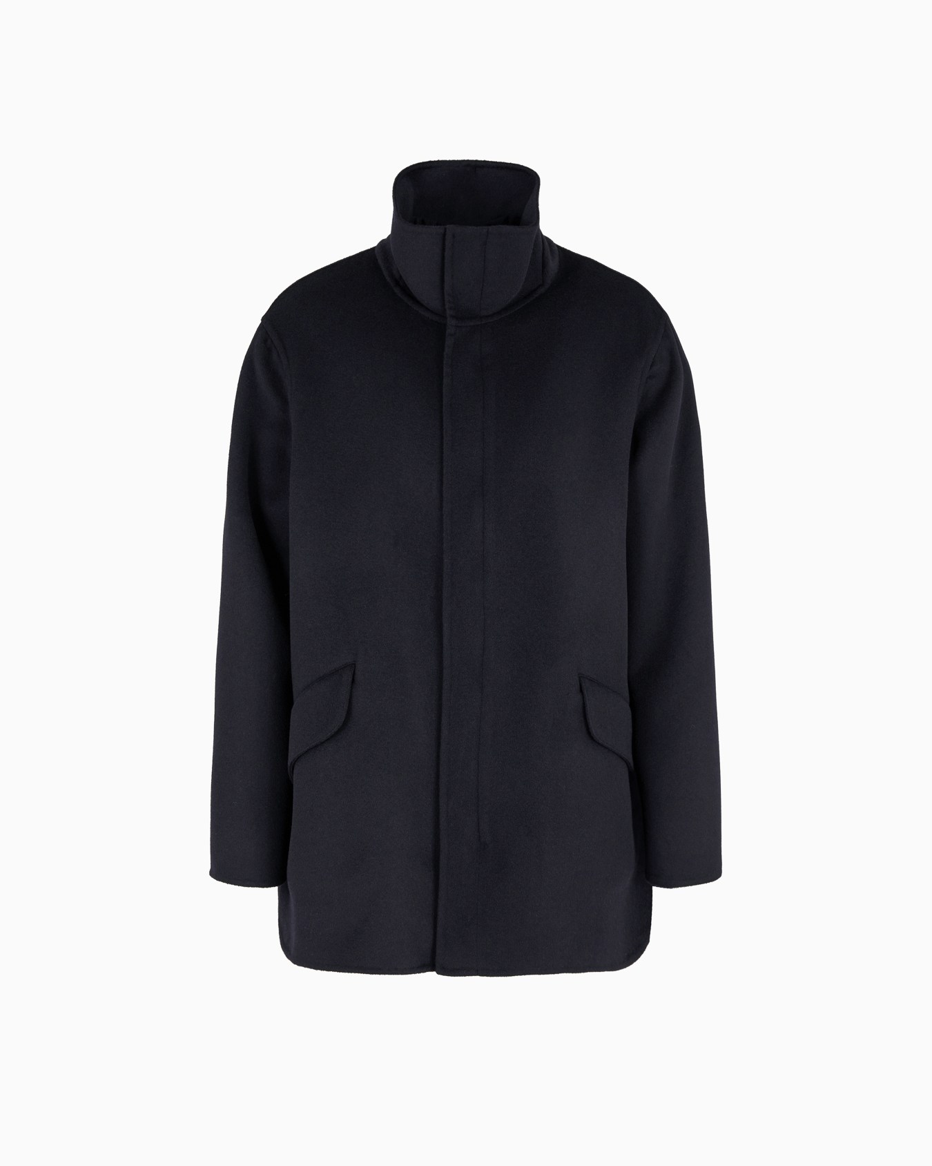 Pea coat in double cashmere cloth Slide 0