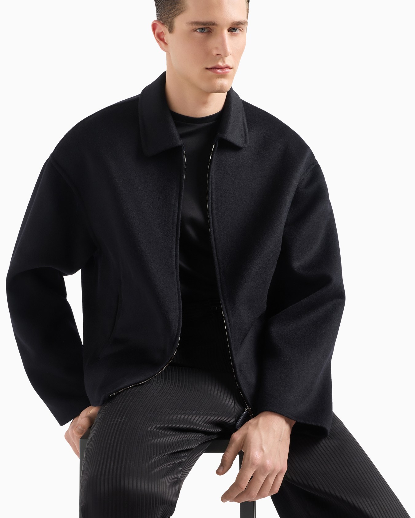 Blouson en tissu de cachemire double Diapositive 5