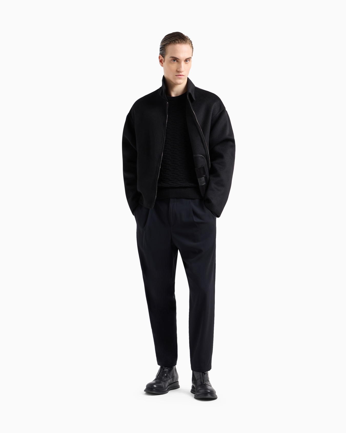 Blouson en tissu de cachemire double Diapositive 1