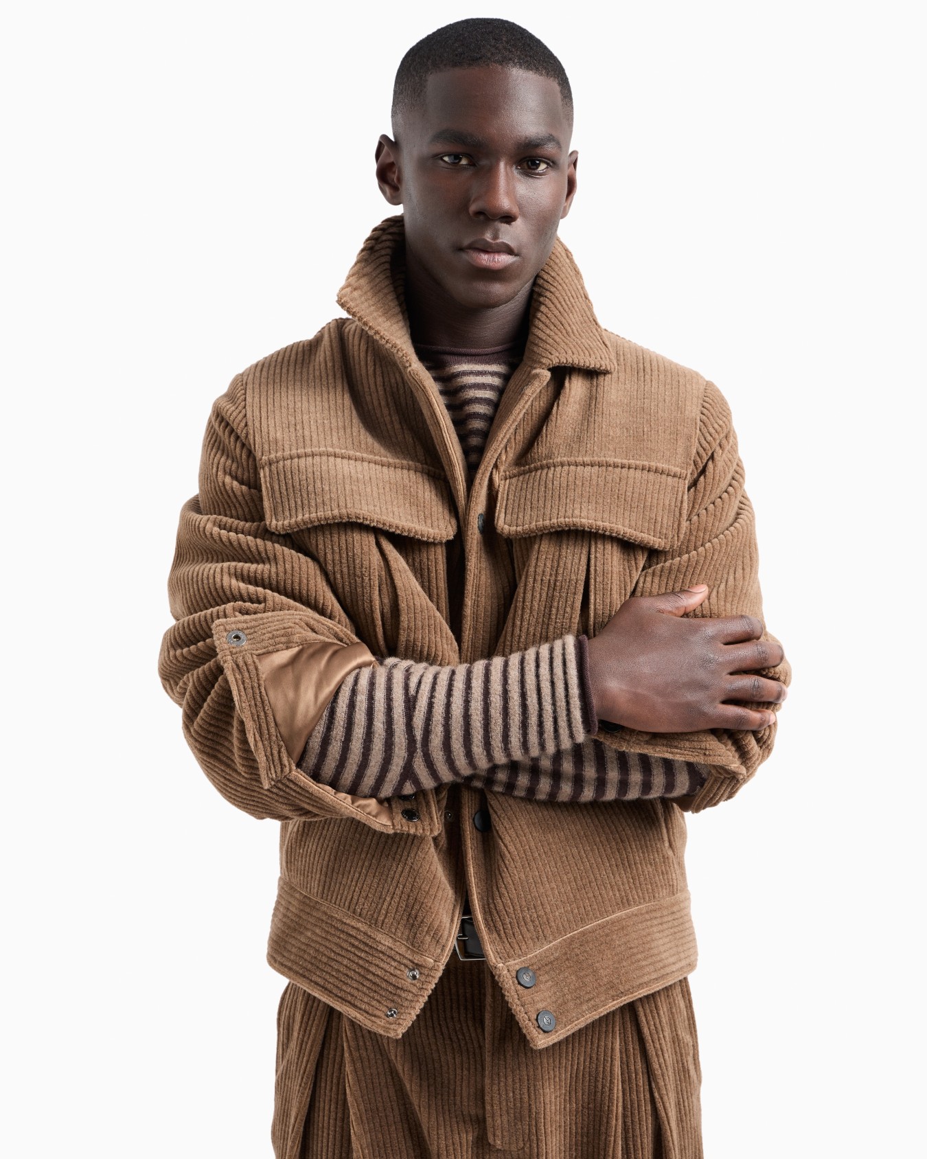 Blouson en velours côtelé de laine mélangée Diapositive 6