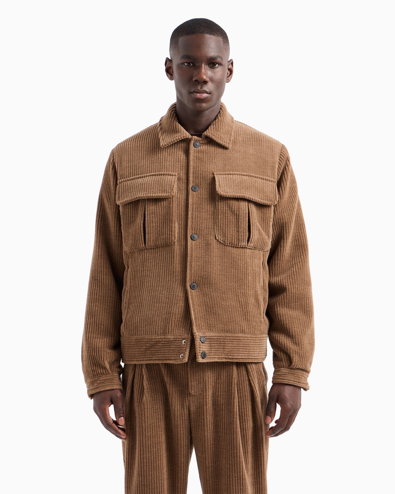 Blouson en velours côtelé de laine mélangée Diapositive 2